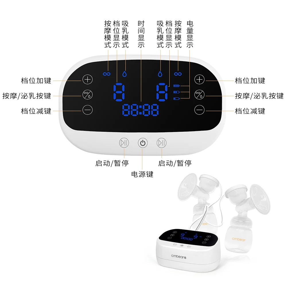 Double Motor Electric Breast Pump 0905 electric breast pumps gallery product view for OEM/ODM suppliers