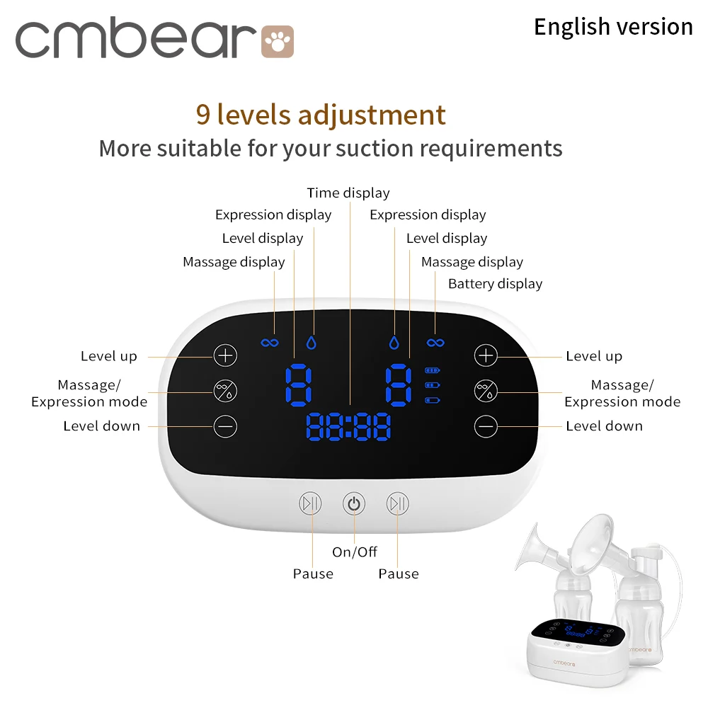 Double Motor Electric Breast Pump 0915 electric breast pumps gallery product view for OEM/ODM suppliers